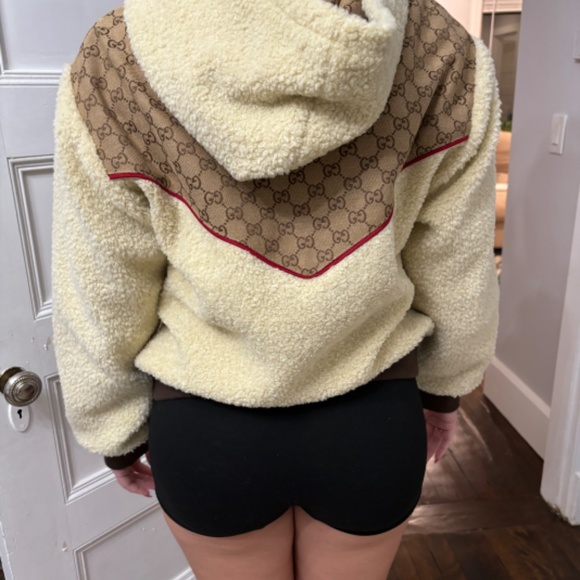 The North Face x Gucci GG canvas and shearling jacket - Picture 3 of 8